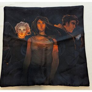 An Ember in the Ashes Pillow Cover 17” Double-Sided Quote & Characters
